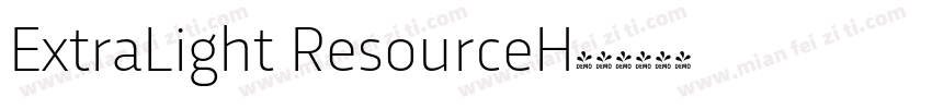 ExtraLight ResourceH字体转换
